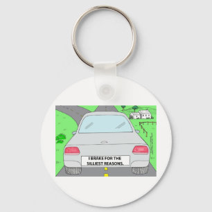 Ich bremse für...Funny Cartoon Geschenke & Sammler Schlüsselanhänger