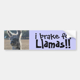 ich bremse für Lamas! niedlicher Autoaufkleber