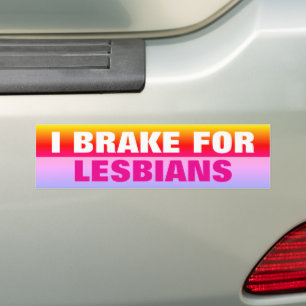 Ich bremse für Lesben Autoaufkleber