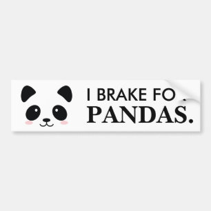 Ich bremse für Pandas Autoaufkleber