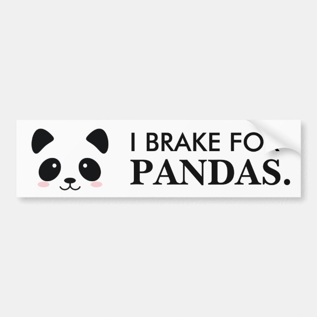 Ich bremse für Pandas Autoaufkleber (Vorne)