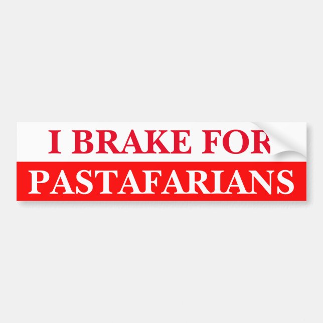 Ich bremse für Pastafarians Autoaufkleber (Vorne)