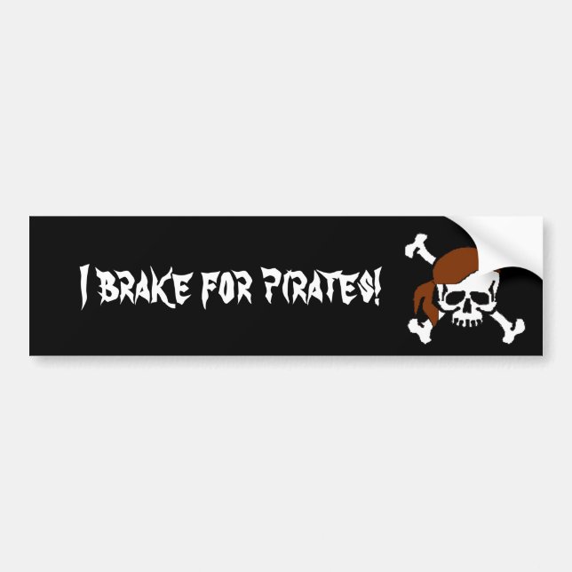 Ich bremse für Piraten! Autoaufkleber (Vorne)