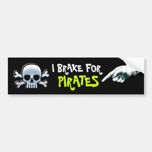 Ich bremse für Piraten Autoaufkleber
