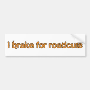 Ich bremse für roadcuts autoaufkleber