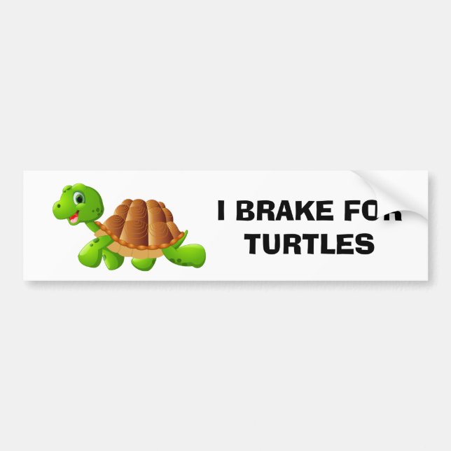Ich bremse für Schildkröten Autoaufkleber (Vorne)