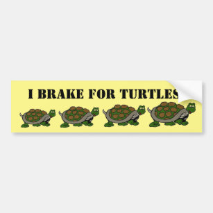 Ich bremse für Schildkröten Vorsicht Gelber Niedli Autoaufkleber
