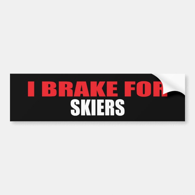 Ich bremse für Skifahrer Autoaufkleber (Vorne)