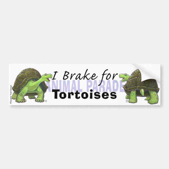 Ich bremse für Tortoises Autoaufkleber (Vorne)