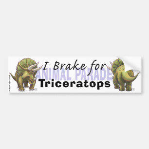 Ich bremse für Triceratops Autoaufkleber