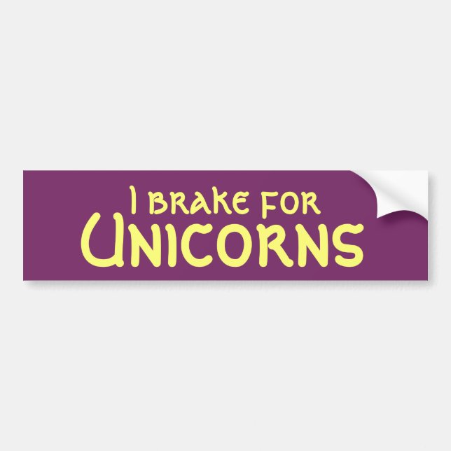 Ich bremse für Unicorns-Autoaufkleber Autoaufkleber (Vorne)