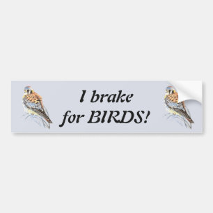 Ich bremse für Vögel - Autoaufkleber