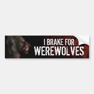 Ich bremse für Werewolves-Autoaufkleber Autoaufkleber