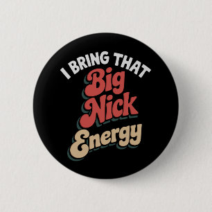 Ich bringe diese große Nick-Energie Santa Xmas Lus Button