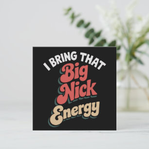 Ich bringe diese große Nick-Energie Santa Xmas Lus Feiertagskarte