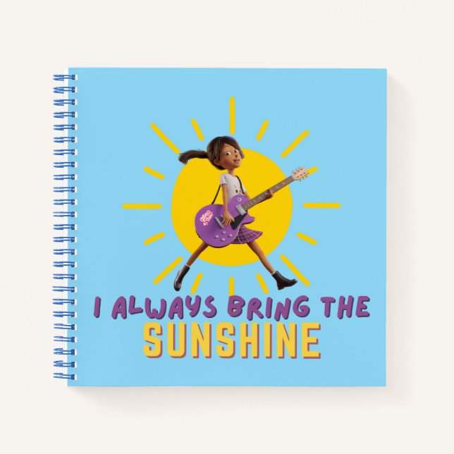 Ich bringe immer den Sonnenschein Notizbuch (Vorderseite)