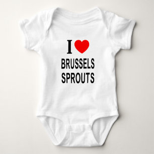 ICH ❤️ BRÜSSEL SPROUTS I LIEBE BRÜSSELER SPROUTEN BABY STRAMPLER