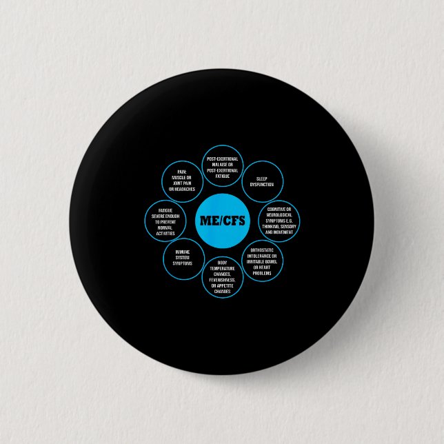Ich Cfs Bewusstsein Symptome Chronische Illustrati Button (Vorderseite)