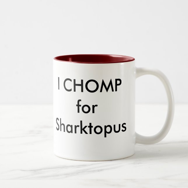 ICH CHOMP für Sharktopus Zweifarbige Tasse (Rechts)