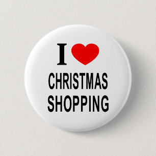 ICH ❤️ CHRISTMAS EINKAUFEN IN LIEBE CHRISTMAS EINK BUTTON