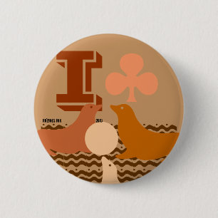 Ich Club Siegel. Das ist ein Witz, Leute! Ich Lieb Button