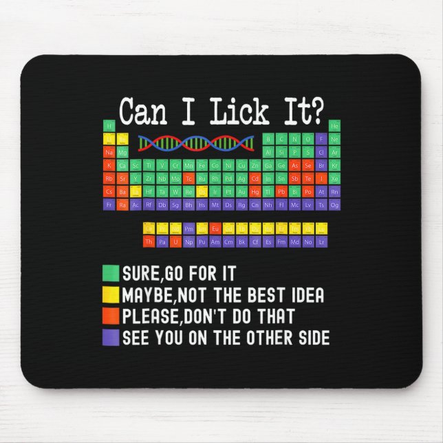 Ich Cool Kann Es Lecker Periodensystem Mousepad (Vorne)