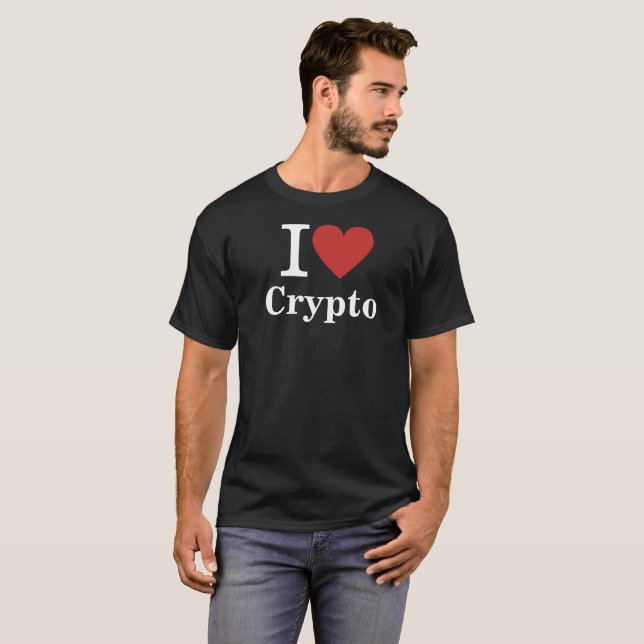 Ich ❤️ Crypto CUSTOM Men's T-Shirt (Vorne ganz)
