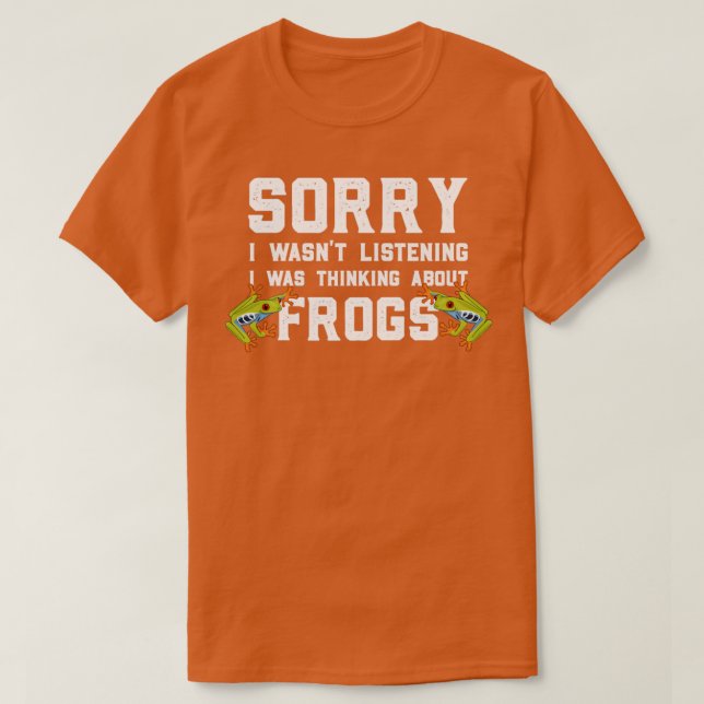 Ich dachte an Frosche Red Mit Augen Tree Frog T-Shirt (Design vorne)
