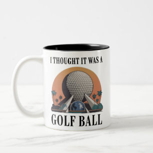 Ich dachte, es wäre ein Golfball Lustiger Golf Lie Zweifarbige Tasse