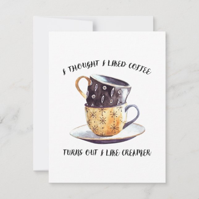 Ich dachte, ich mag Kaffee Einladung (Vorderseite)