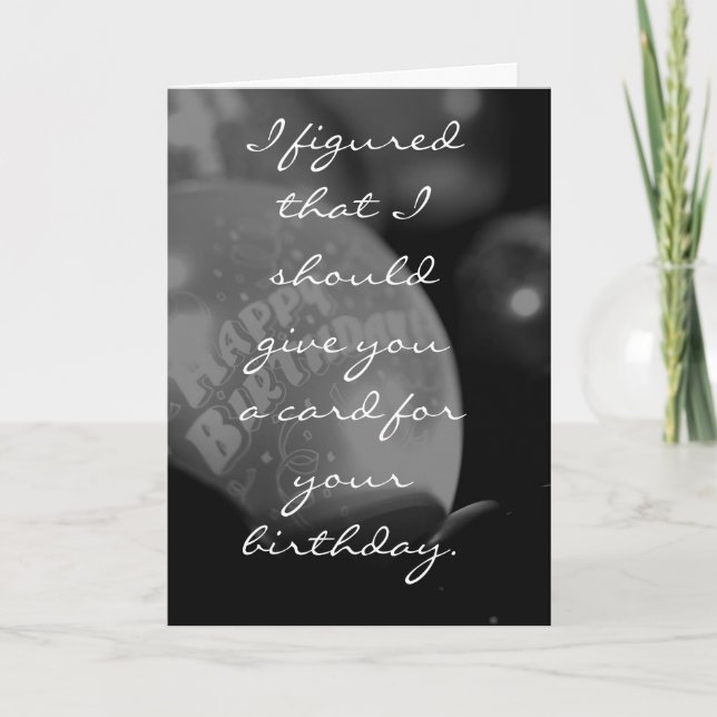 Ich dachte, ich sollte dir ein Auto geben... Karte (Vorderseite)