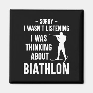 Ich dachte über Biathlon nach - Ski Shooting Bi Magnet