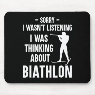 Ich dachte über Biathlon nach - Skilanglauf Schieß Mousepad
