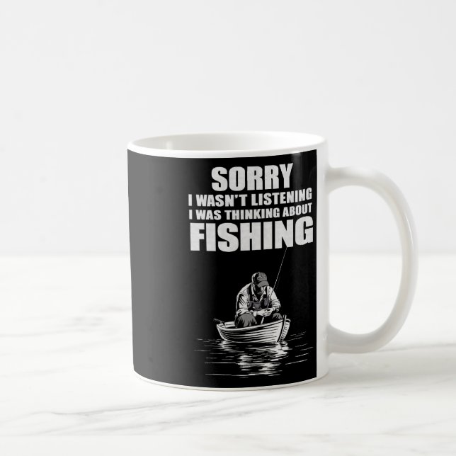 Ich dachte über den Fang von Funny Fisherman nach Kaffeetasse (Rechts)