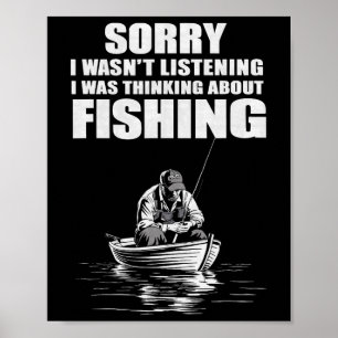 Ich dachte über den Fang von Funny Fisherman nach Poster