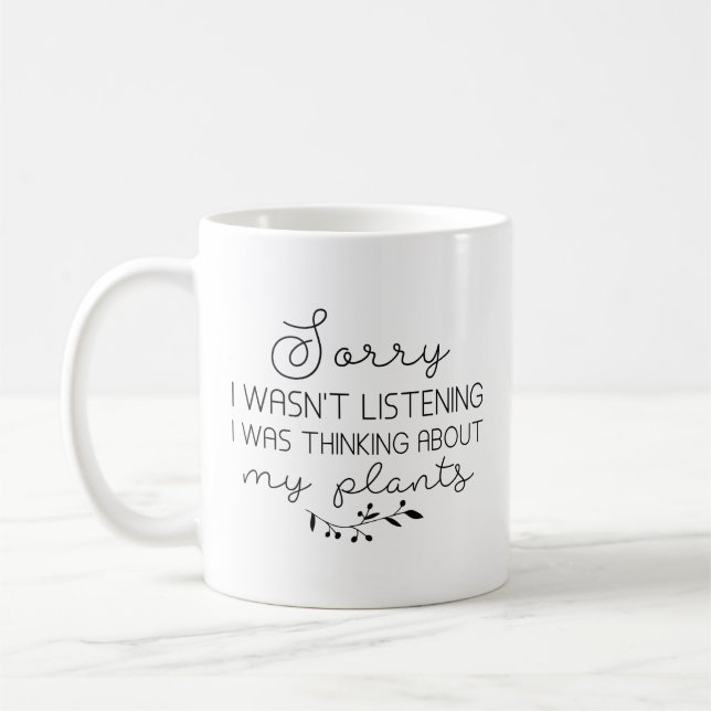 Ich dachte über meine Pflanze nach Kaffeetasse (Links)