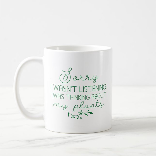 Ich dachte über meine Pflanze nach Kaffeetasse (Links)