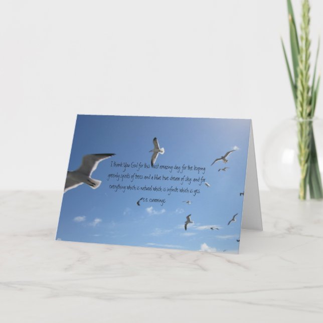 Ich danke dir, Gott...E.E. Kummings (Vorderseite)