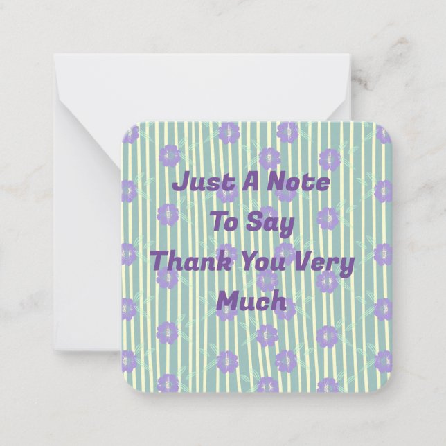 Ich danke Ihnen Mitteilungskarte (Vorderseite)