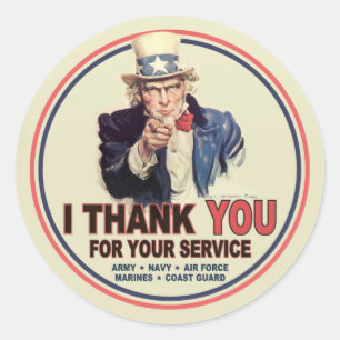 Ich danke Ihnen Runder Aufkleber