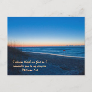 Ich danke immer meinem Gott, wie ich mich an dich Postkarte