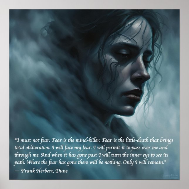 "Ich darf nicht Angst haben." Dune Poster (Vorne)