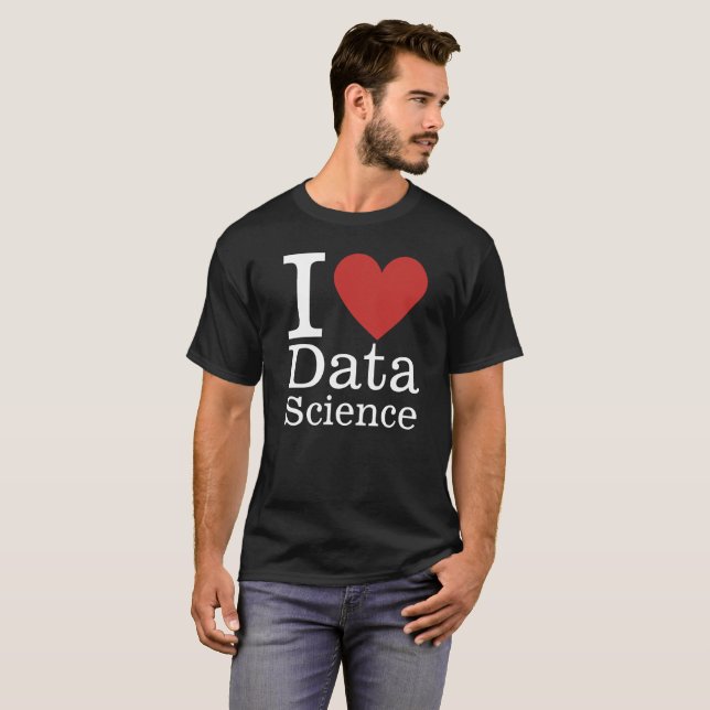 Ich ❤️ Datenwissenschaft für Mitarbeiter CUSTOM Me T-Shirt (Vorne ganz)