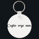 Ich denke, also bin ich es. schlüsselanhänger<br><div class="desc">Der Satz "Ich denke,  also bin ich." in Lateinamerika.</div>