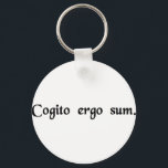Ich denke, also bin ich es. schlüsselanhänger<br><div class="desc">Der Satz "Ich denke,  also bin ich." in Lateinamerika.</div>