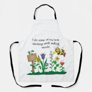 Ich denke am besten, wenn ich Unkraut ziehe Schürze