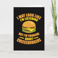Ich denke an Cheeseburger Hamburger Essen