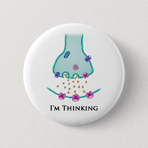 Ich denke an Neuron Synapse Button