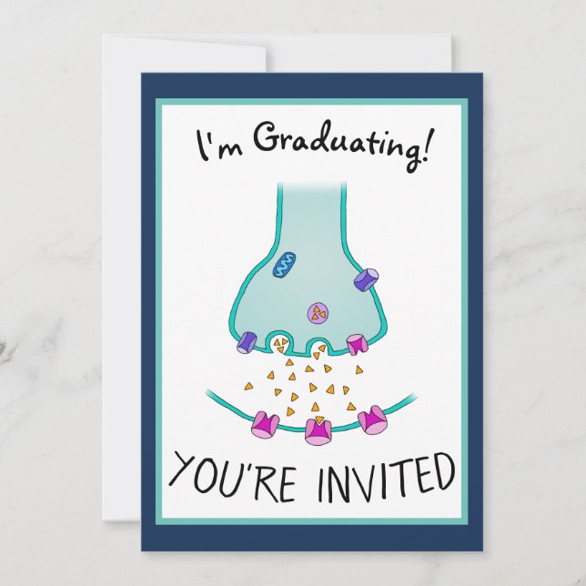 Ich denke an Neuron Synapse Einladung (Vorderseite)