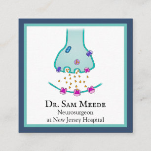 Ich denke an Neuron Synapse Quadratische Visitenkarte